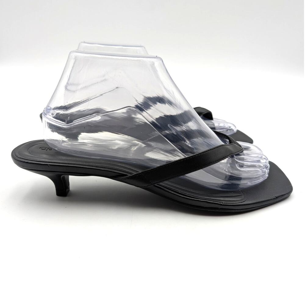 Open Edit Tori Slip-On Kitten Heel Sandal Women's Black Size US9-9.5 - Picture 3 of 10